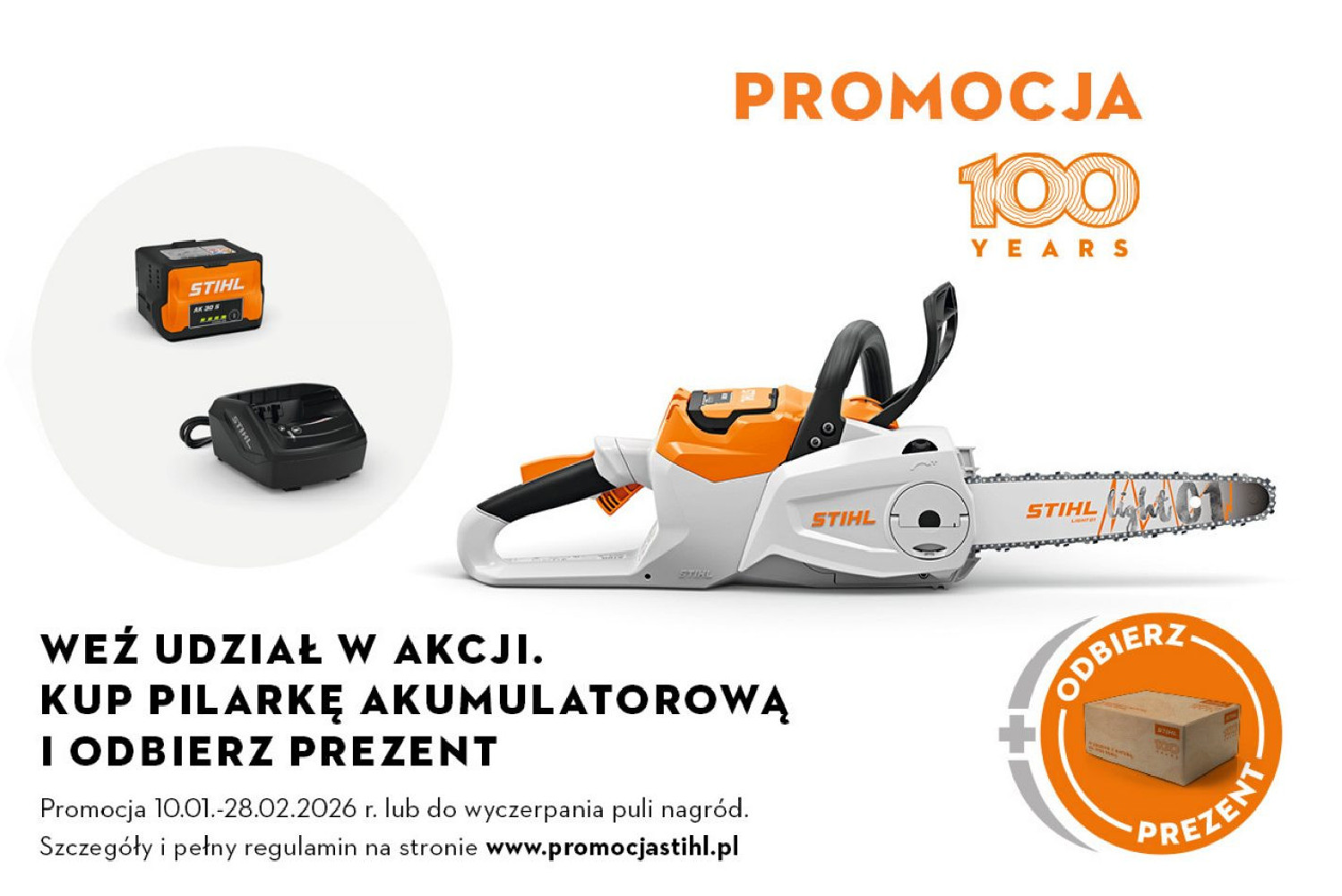 Pilarka akumulatorowa STIHL MSA 80 C-B (zestaw)